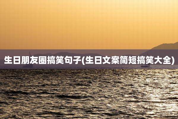 生日朋友圈搞笑句子(生日文案简短搞笑大全)