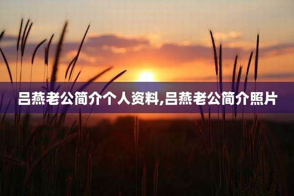吕燕老公简介个人资料,吕燕老公简介照片