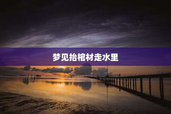 梦见抬棺材走水里