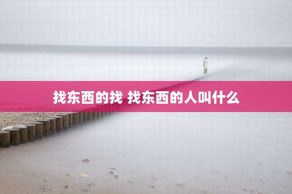 找东西的找 找东西的人叫什么
