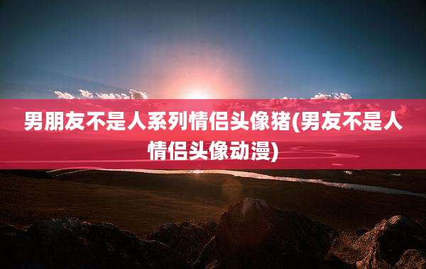 男朋友不是人系列情侣头像猪(男友不是人情侣头像动漫)