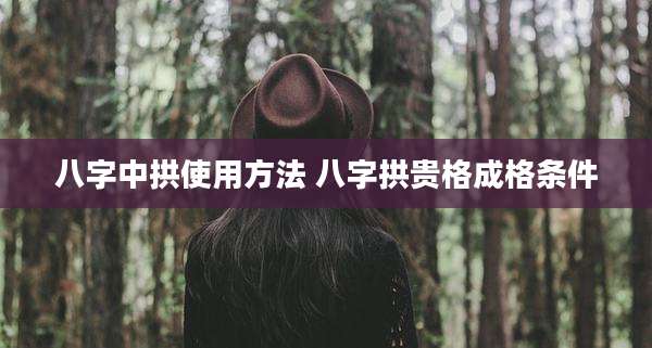 八字中拱使用方法 八字拱贵格成格条件