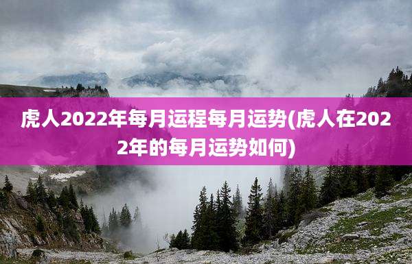 虎人2022年每月运程每月运势(虎人在2022年的每月运势如何)