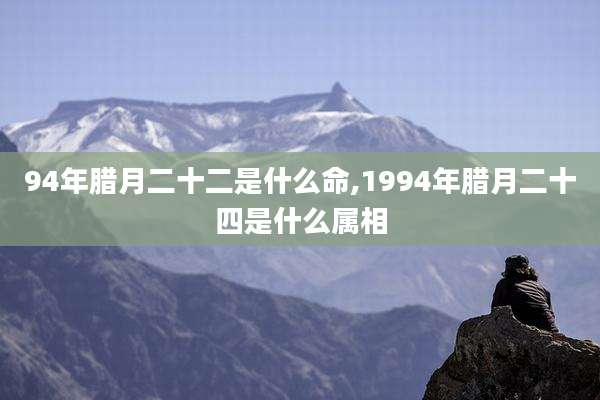 94年腊月二十二是什么命,1994年腊月二十四是什么属相