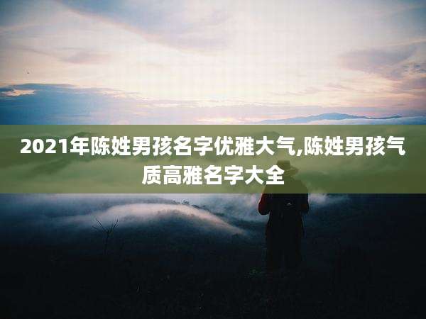 2021年陈姓男孩名字优雅大气,陈姓男孩气质高雅名字大全
