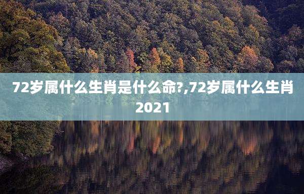 72岁属什么生肖是什么命?,72岁属什么生肖2021