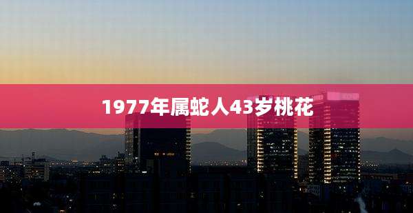 1977年属蛇人43岁桃花