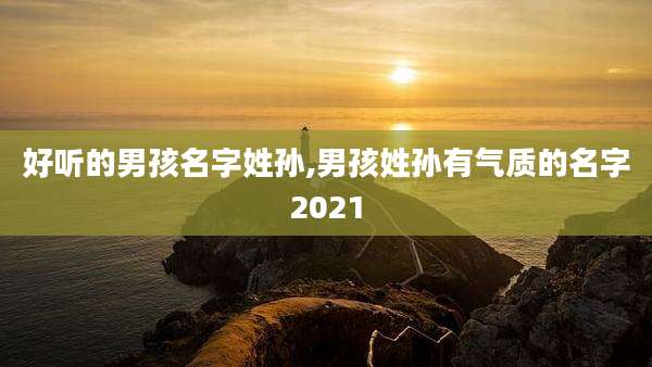 好听的男孩名字姓孙,男孩姓孙有气质的名字2021