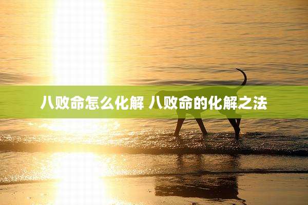 八败命怎么化解 八败命的化解之法