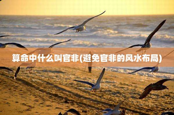算命中什么叫官非(避免官非的风水布局)