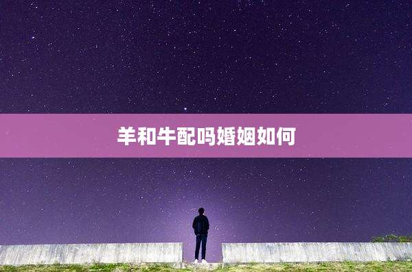羊和牛配吗婚姻如何