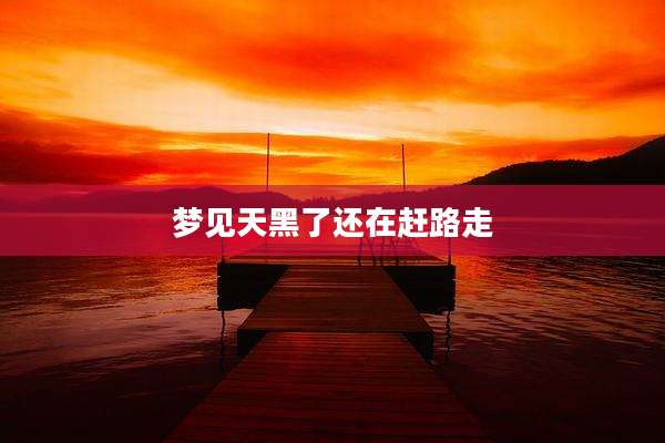 梦见天黑了还在赶路走
