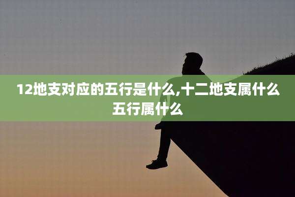 12地支对应的五行是什么,十二地支属什么五行属什么