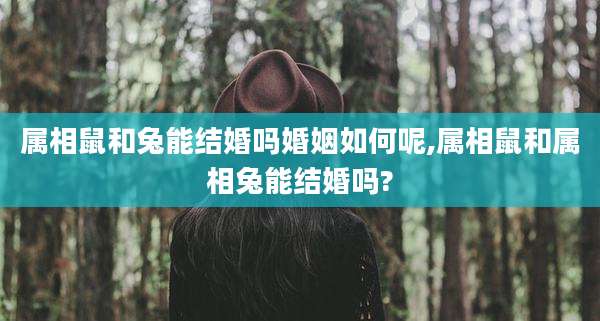 属相鼠和兔能结婚吗婚姻如何呢,属相鼠和属相兔能结婚吗?