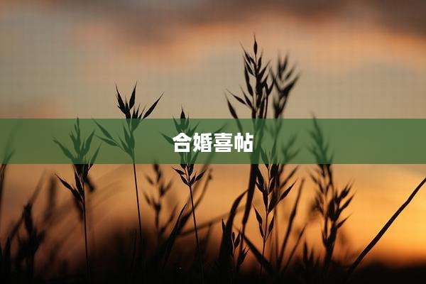 合婚喜帖