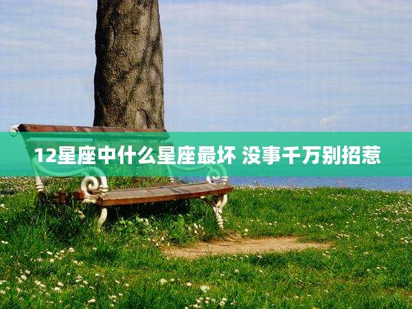 12星座中什么星座最坏 没事千万别招惹