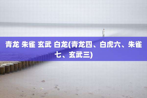 青龙 朱雀 玄武 白龙(青龙四、白虎六、朱雀七、玄武三)