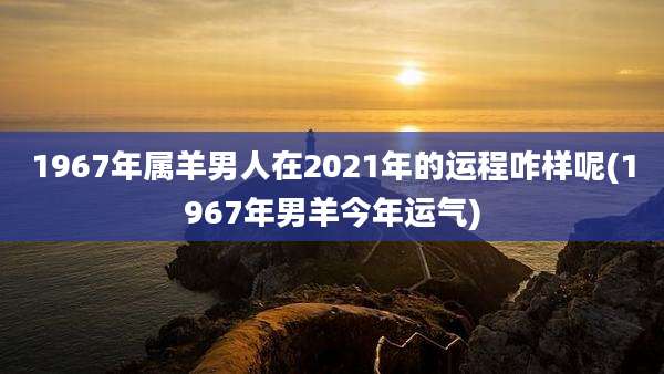 1967年属羊男人在2021年的运程咋样呢(1967年男羊今年运气)