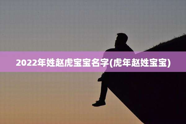 2022年姓赵虎宝宝名字(虎年赵姓宝宝)