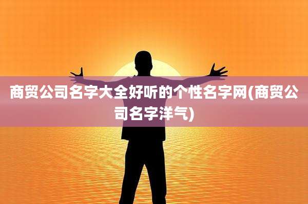 商贸公司名字大全好听的个性名字网(商贸公司名字洋气)