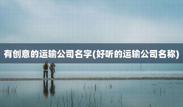 有创意的运输公司名字(好听的运输公司名称)