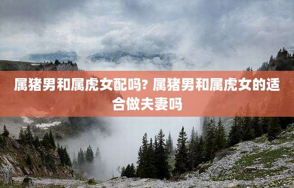 属猪男和属虎女配吗? 属猪男和属虎女的适合做夫妻吗