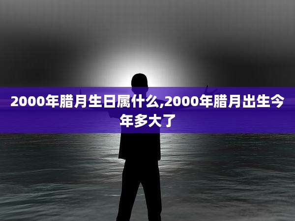 2000年腊月生日属什么,2000年腊月出生今年多大了