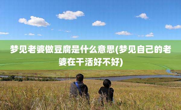 梦见老婆做豆腐是什么意思(梦见自己的老婆在干活好不好)