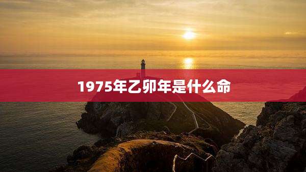 1975年乙卯年是什么命