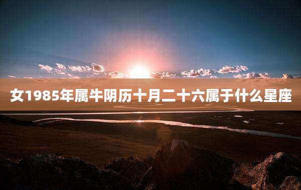 女1985年属牛阴历十月二十六属于什么星座