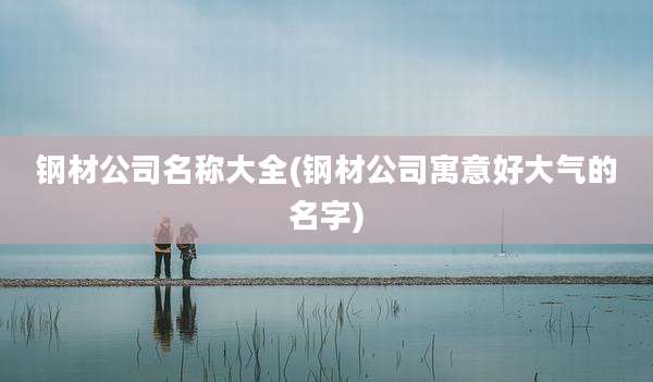 钢材公司名称大全(钢材公司寓意好大气的名字)