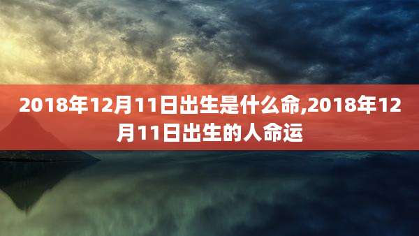 2018年12月11日出生是什么命,2018年12月11日出生的人命运