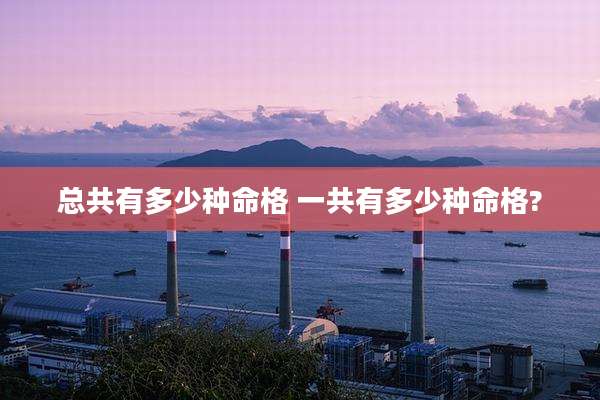 总共有多少种命格 一共有多少种命格?