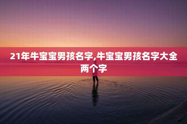 21年牛宝宝男孩名字,牛宝宝男孩名字大全两个字