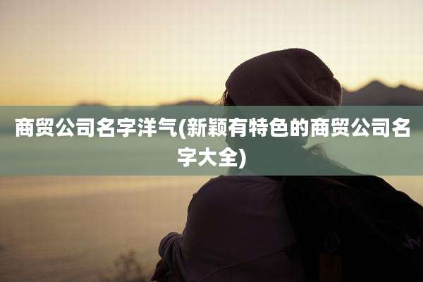 商贸公司名字洋气(新颖有特色的商贸公司名字大全)