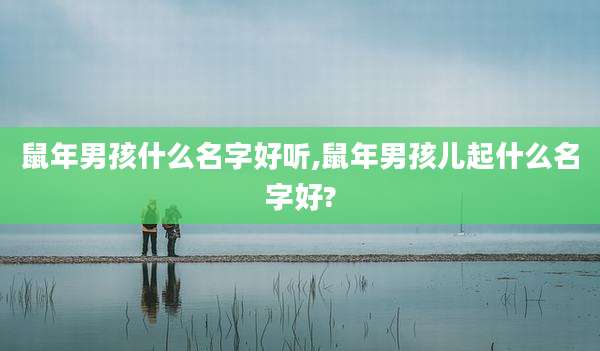 鼠年男孩什么名字好听,鼠年男孩儿起什么名字好?