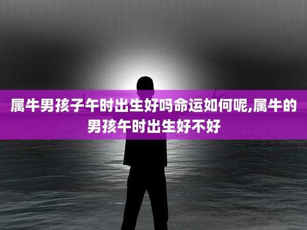 属牛男孩子午时出生好吗命运如何呢,属牛的男孩午时出生好不好