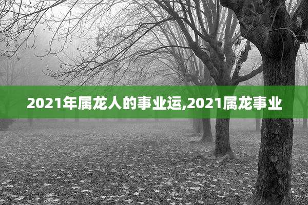 2021年属龙人的事业运,2021属龙事业