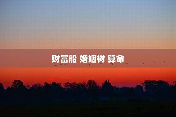 财富船 婚姻树 算命