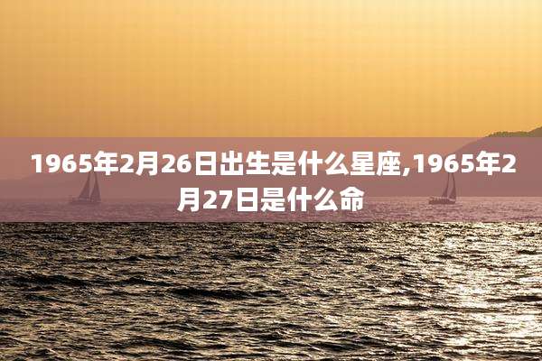 1965年2月26日出生是什么星座,1965年2月27日是什么命
