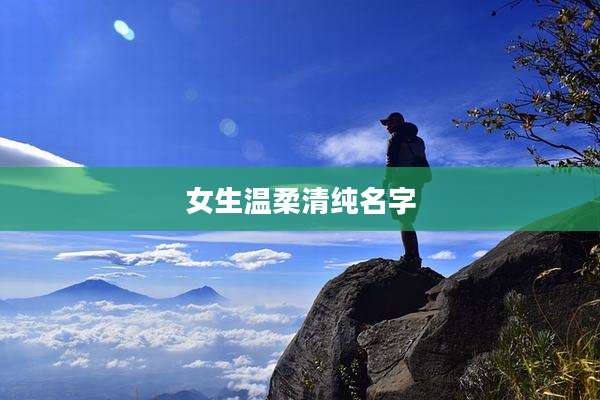 女生温柔清纯名字