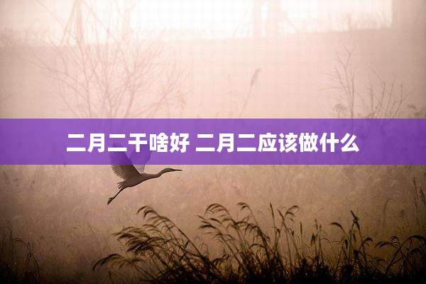 二月二干啥好 二月二应该做什么
