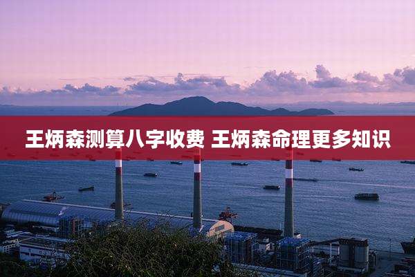 王炳森测算八字收费 王炳森命理更多知识