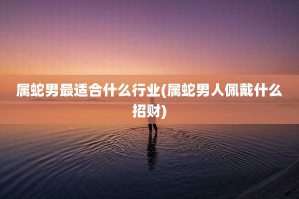 属蛇男最适合什么行业(属蛇男人佩戴什么招财)