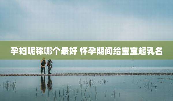 孕妇昵称哪个最好 怀孕期间给宝宝起乳名