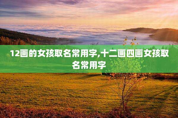 12画的女孩取名常用字,十二画四画女孩取名常用字