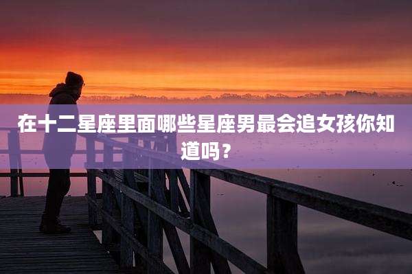 在十二星座里面哪些星座男最会追女孩你知道吗？