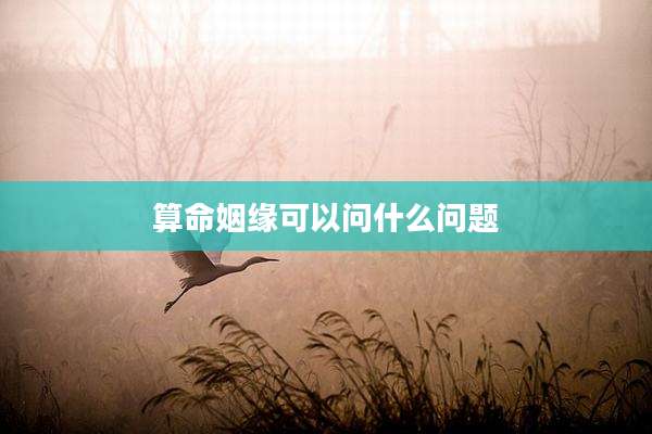 算命姻缘可以问什么问题