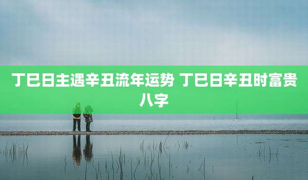 丁巳日主遇辛丑流年运势 丁巳日辛丑时富贵八字