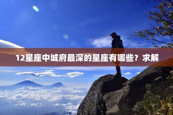 12星座中城府最深的星座有哪些？求解